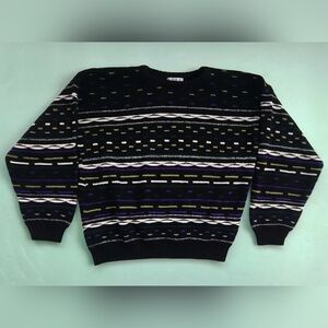 Vintage 80s Area By Tag Striped Sweater